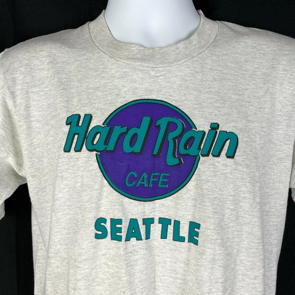 Hard Rain Cafe Seattle Vintage T-Shirt Medium Mens - Picture 1 of 5